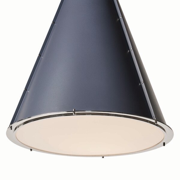 French Maid Chandelier Large (Blue and Polished Nickel) Macro 3